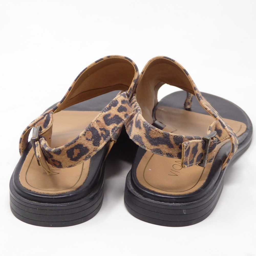 Vionic Women Ella Sandal Brown Leopard Print Slingback Leather Size 8.5 FLAWLESS - Picture 6 of 9